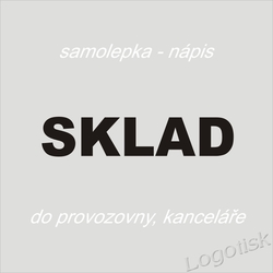 Samolepka nápis SKLAD