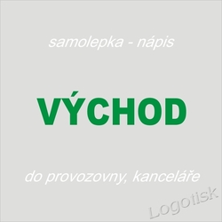 Samolepka nápis VÝCHOD