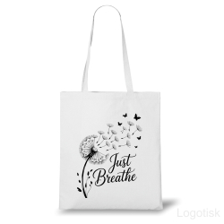 Plátěná taška s potiskem JUST BREATHE - JEN DÝCHEJ