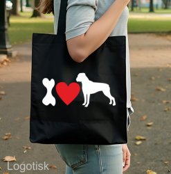 Plátěná taška s potiskem Love Boxer