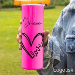 Cestovní termo pohárek s potiskem LOVE se jménem