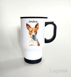 Kolekce hrnků s potiskem BASENJI se jménem
