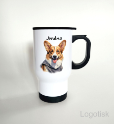 Kolekce hrnků s potiskem WELSH CORGI se jménem