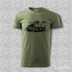 Tričko motiv tank M4 Sherman