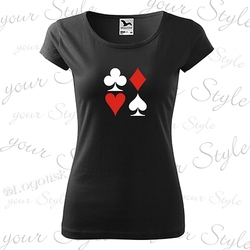Dámské tričko motiv Poker vzor 1