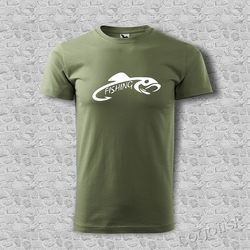 Pánské tričko pro rybáře Fishing-ryba a háček
