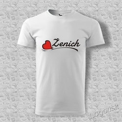 Pánské tričko ŽENICH srdíčko