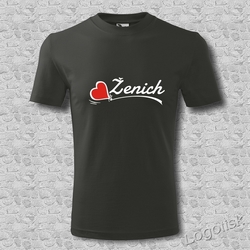 Pánské tričko ŽENICH srdíčko