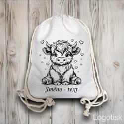 Batůžek nebo taška s potiskem KRAVIČKA