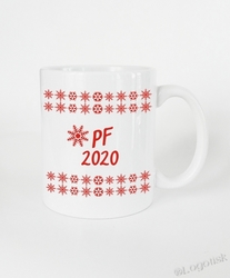 Vánoční hrnek vločky PF 2025 text na přání