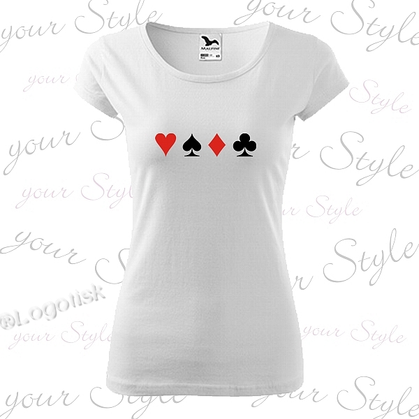 Dámské tričko motiv Poker-vzor 2