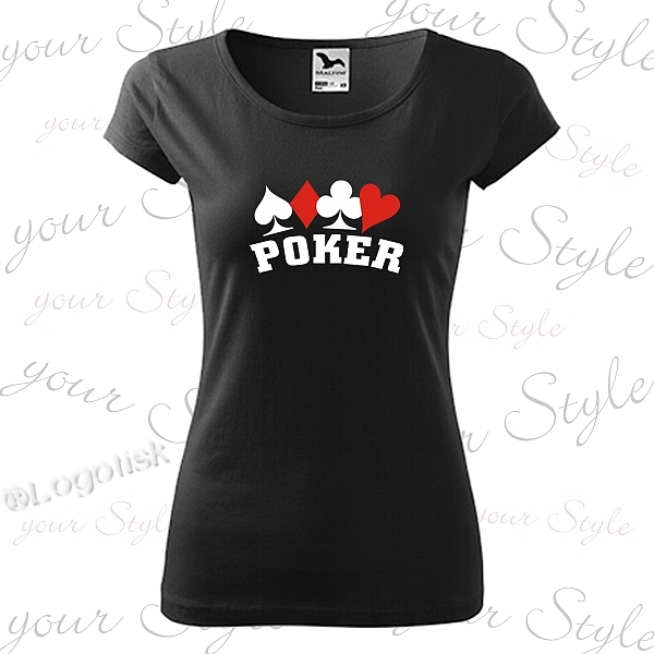 Dámské tričko motiv Poker vzor 4