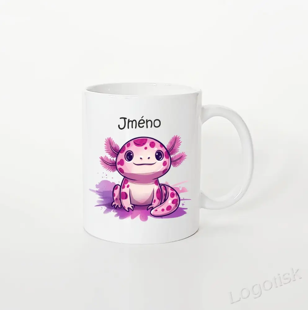 Plastový hrnek potisk AXOLOTL se jménem