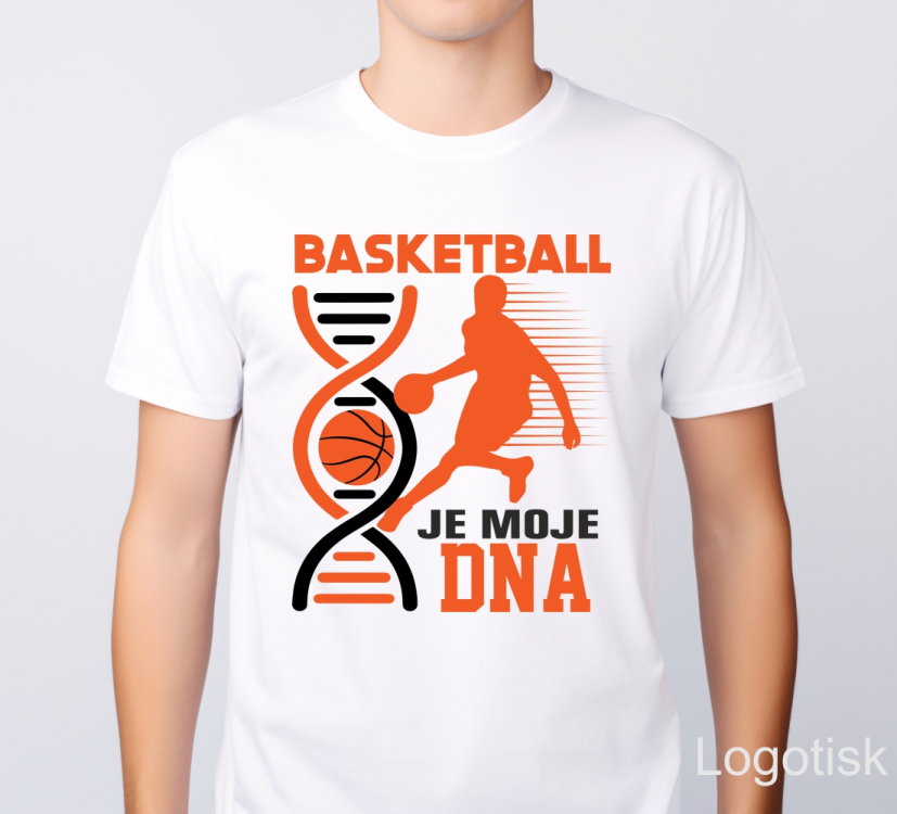 Pánské tričko potisk BASKETBALL JE MOJE DNA