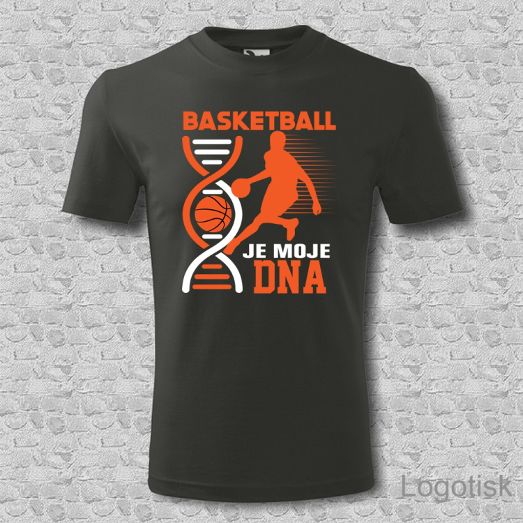 Pánské tričko potisk BASKETBALL JE MOJE DNA