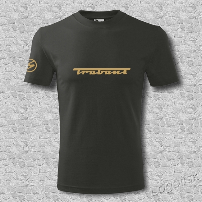 Tričko Trabant nápis ve zlaté-stříbrné