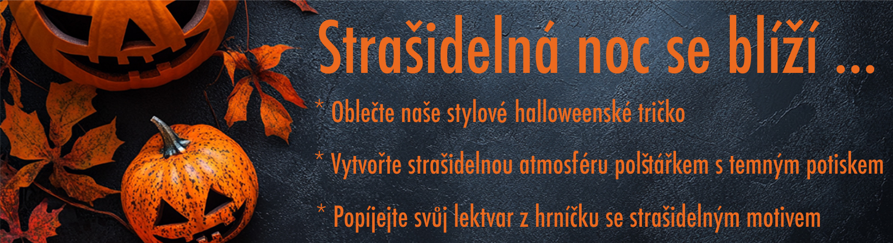 Halloween - potisk na trička, hrníčky, polštářky - Logotisk