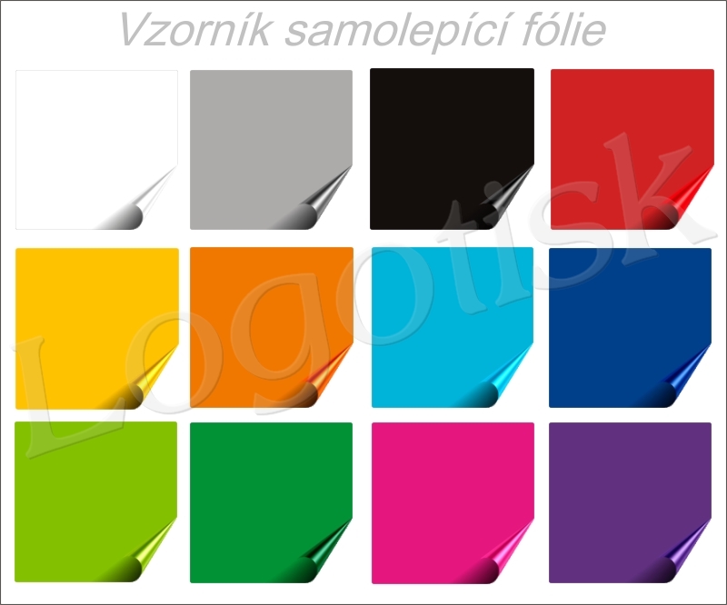 samolepící fólie - výroba samolepek Logotisk